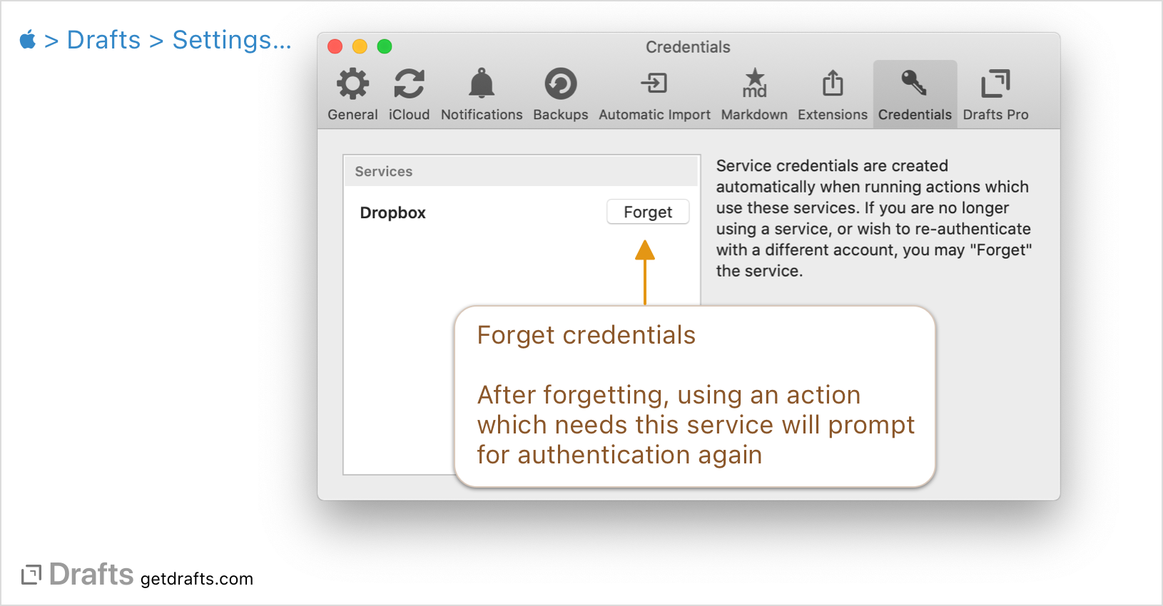 /settings/credentials