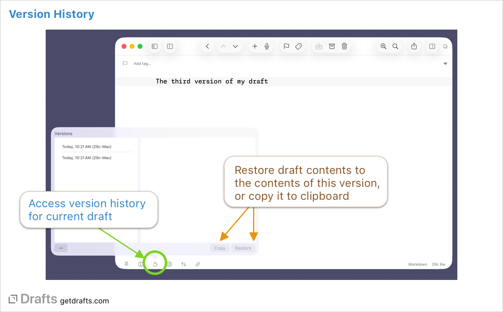 drafts/version-history