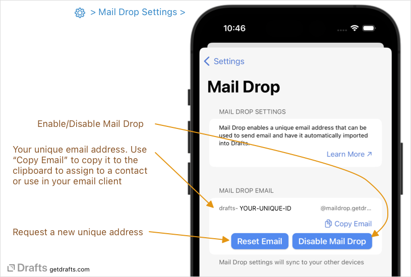 Mail Drop Drafts User Guide